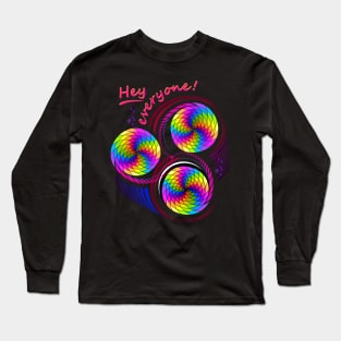 Geometric spirals in circles Long Sleeve T-Shirt